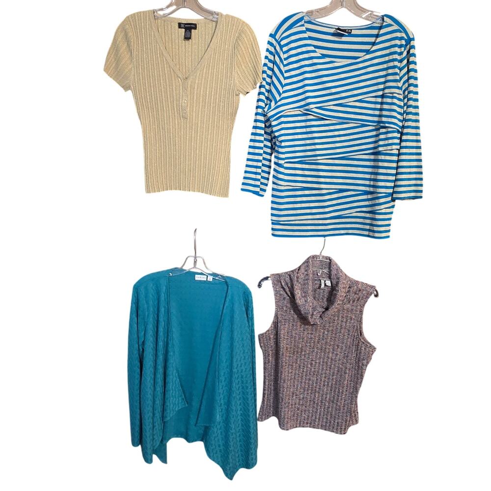 Womens Extra Large 16 18 Tops Shirts Blouses Sweaters Wholesale Bulk Lot of 4 XL